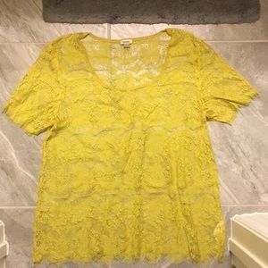 Laced yellow top